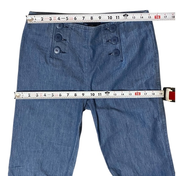 Sanctuary Linen/cotton blend wide leg sailor trouser jean. Sz 28 - Picture 7 of 15